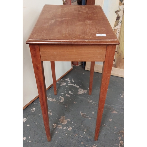 67 - Neat Mahogany Table - C. 54cm W x 37cm D x 73cm H