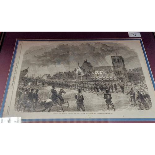 81 - Pair of Framed Military Prints - The London News