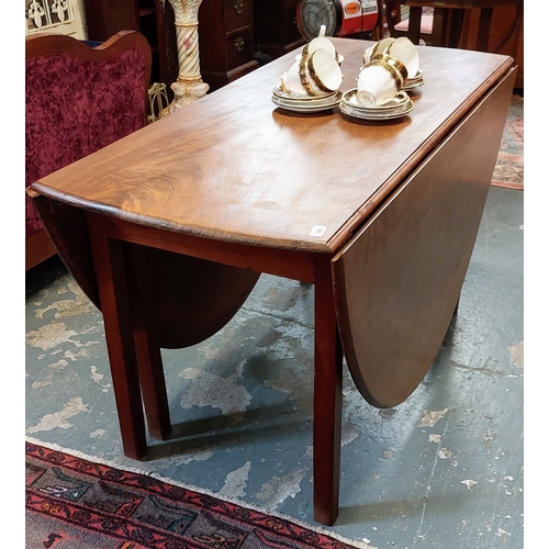 262 - Mahogany Drop Leaf Table - C. 130cm W x 60cm D x 72cm H