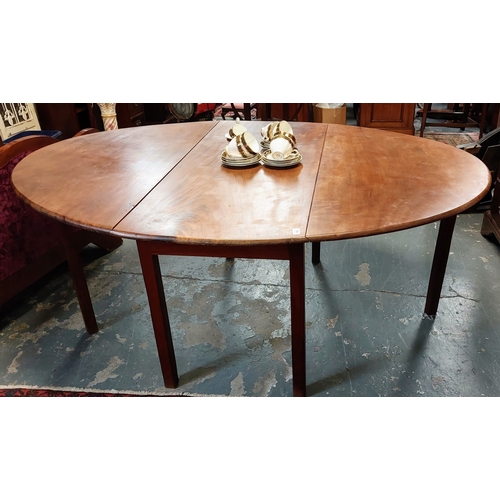 262 - Mahogany Drop Leaf Table - C. 130cm W x 60cm D x 72cm H