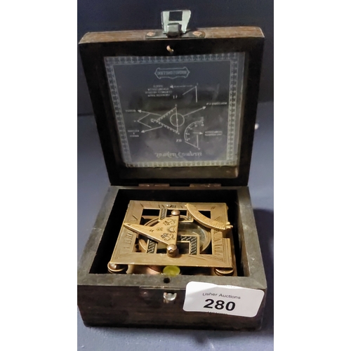 280 - Cased Sundial Compass