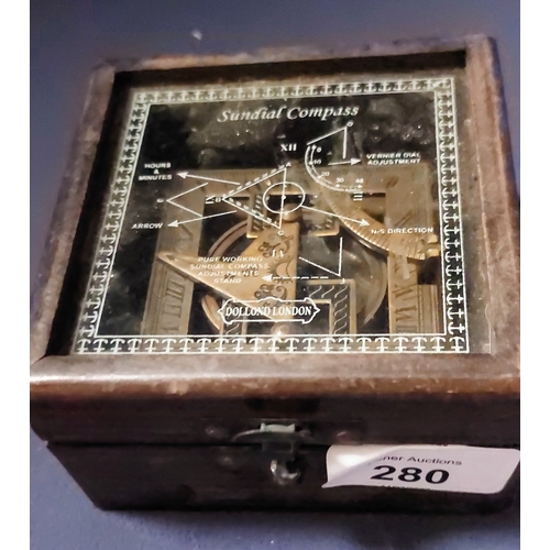 280 - Cased Sundial Compass