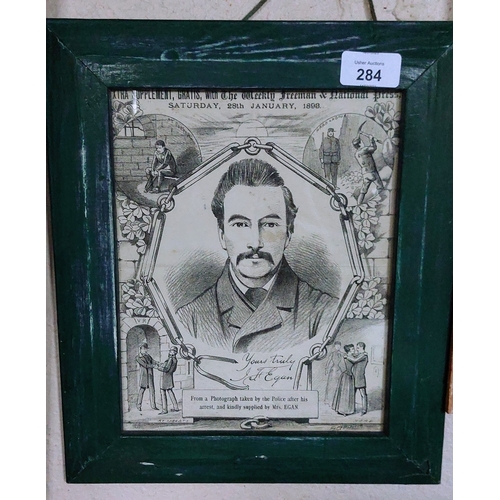 284 - Framed Print from The Weekly Freeman of Patrick Egan