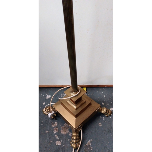 287 - Neat Size Brass Standard Lamp