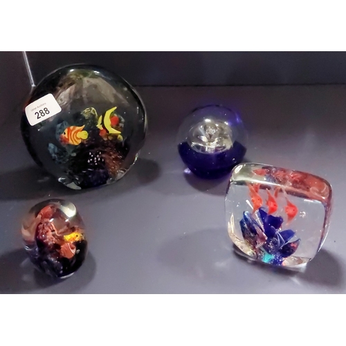 288 - Glass Aquatic Paperweights