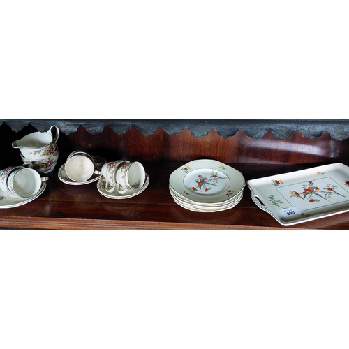 290 - Grindley Floral Pattern 6 Place Coffee Set with Other Grindley Plates