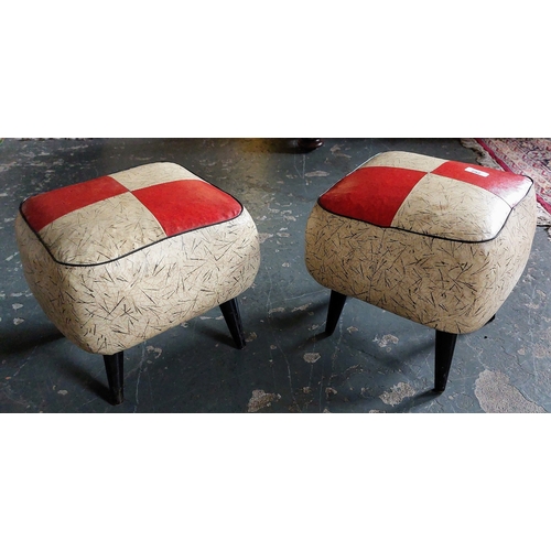 292 - Pair of Mid Century Padded Footstools