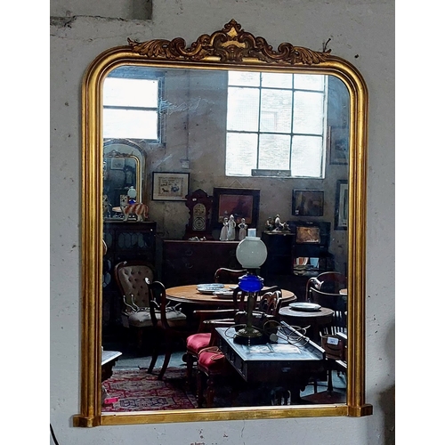 301 - Gilt Frame Overmantle Mirror - C. 107cm W x 140cm H