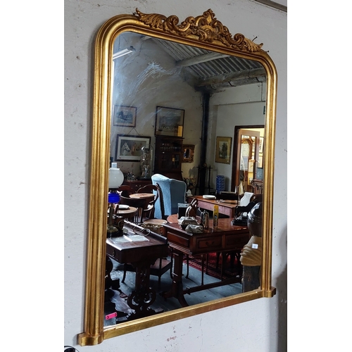 301 - Gilt Frame Overmantle Mirror - C. 107cm W x 140cm H