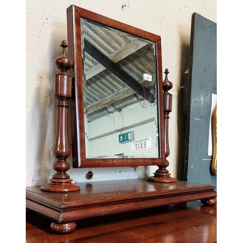 307 - Mahogany Dressing Table Bevelled Edge Mirror