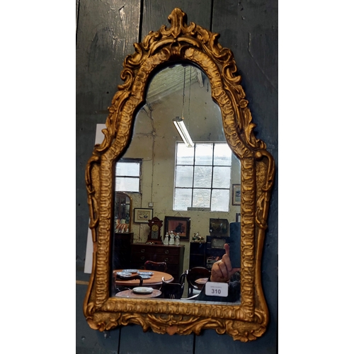 310 - Neat Gilt Mirror - C. 59cm H x 33cm W