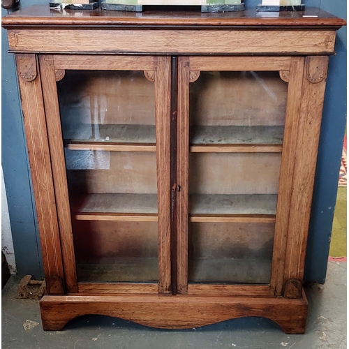 314 - Mahogany Inlaid Pier Cabinet - C. 94cm W x 31cm D x 104cm H