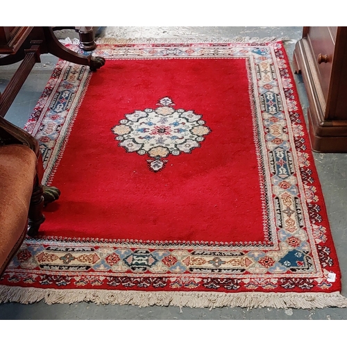 315 - Good Quality Red Rug - C. 200cm x 122cm