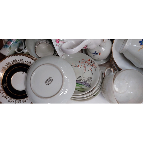 167 - Box of Good Misc Chinaware, Cups, Saucers etc. inc. Salisbury, Tuscan etc.