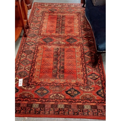 8A - Red Wool Floor Rug 