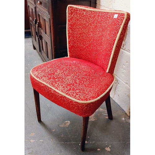 14 - Mid Century Curved Back Upholstered Occasional Chair