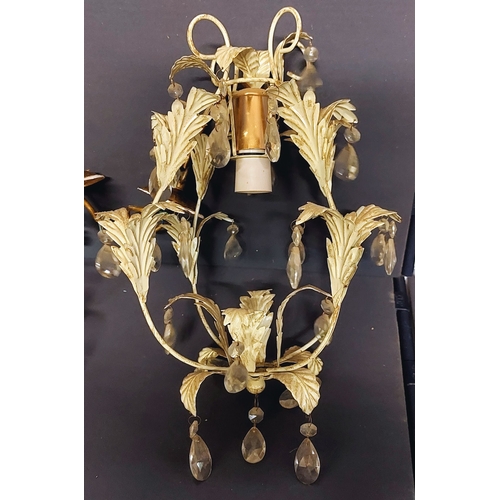 22 - Pair of Decorative Leaf Hanging Light Fittings