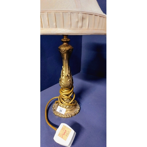 26 - Pair of Brass Table Lamps