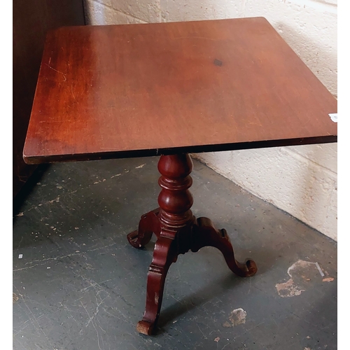 61 - Mahogany Tip Up Occasional Table on Pod Base - C. 80cm W x 66cm D x 71cm H