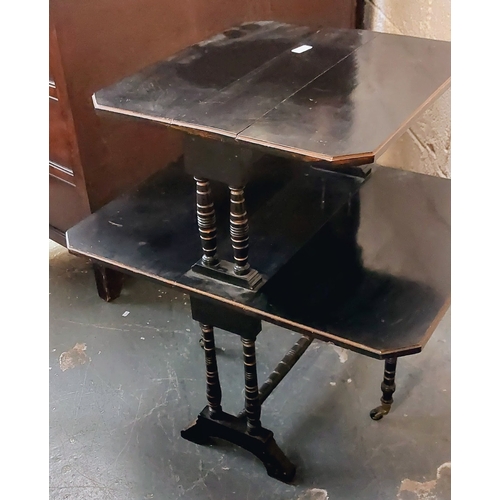 65 - Ebonised 2-Tier Sutherland Table