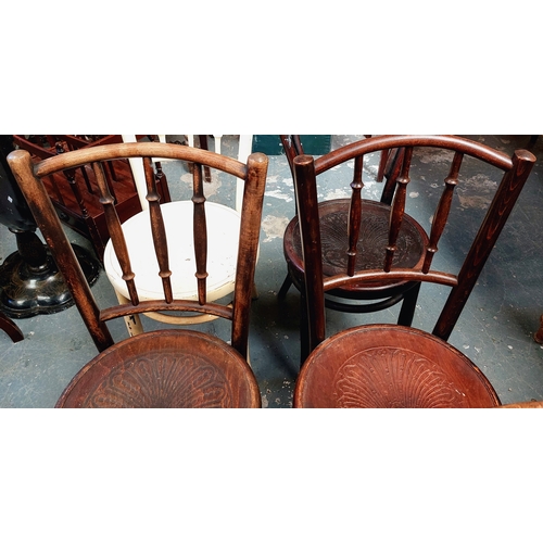 66 - 6 Bentwood Chairs