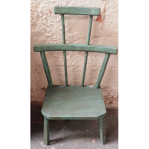 120 - Painted Pine Hedge Style Country Chair