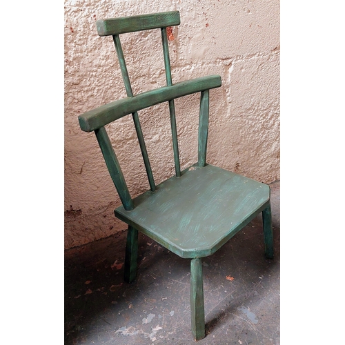 120 - Painted Pine Hedge Style Country Chair