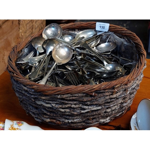 130 - Basket of Cutlery