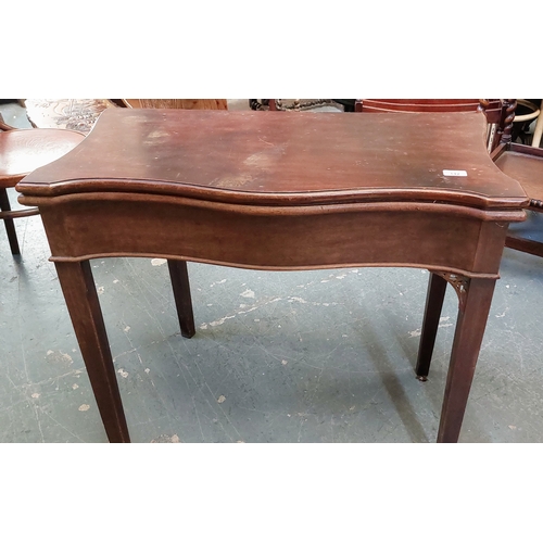 142 - Mahogany Turn Over Leaf Card Table - C. 84cm W x 42cm D x 74cm H