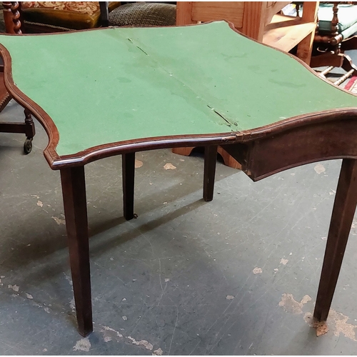 142 - Mahogany Turn Over Leaf Card Table - C. 84cm W x 42cm D x 74cm H