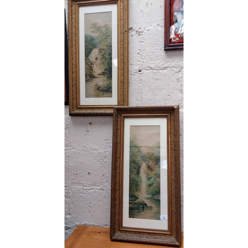 151 - Pair of Gilt Frame Waterfall Scenes