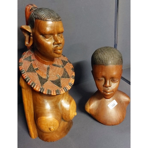 153 - 2 African Carved Heads