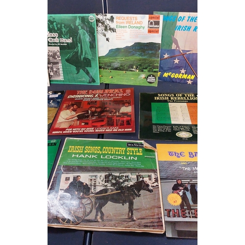 166 - Collection of Irish Interest LP's - inc Ceili, The Dubliners & Rebel Songs