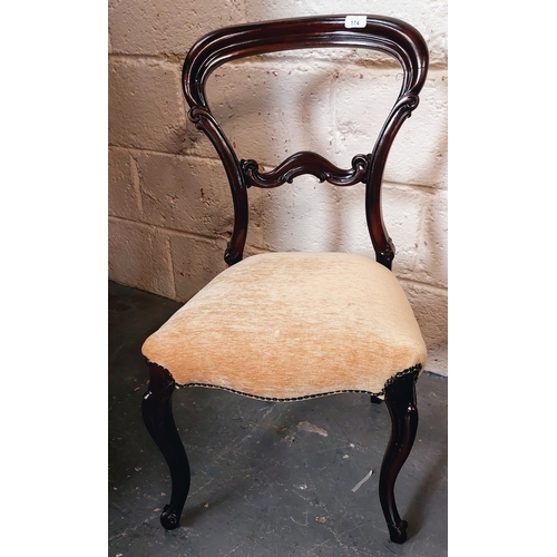 174 - 6 Victorian Mahogany Balloon Back Dining Chairs