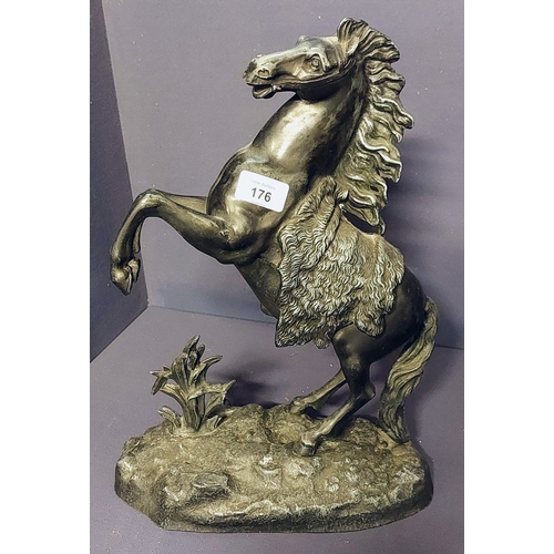 176 - Spelter Horse Figure - C.42cm H