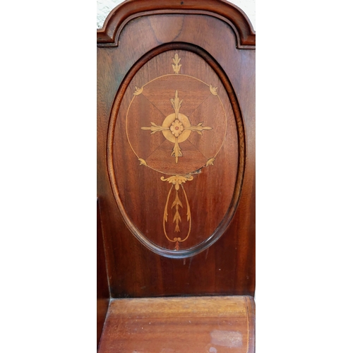 179 - Edwardian Mahogany Inlaid Dressing Table with Mirror - C. 109cm W x 49cm D x 180cm H