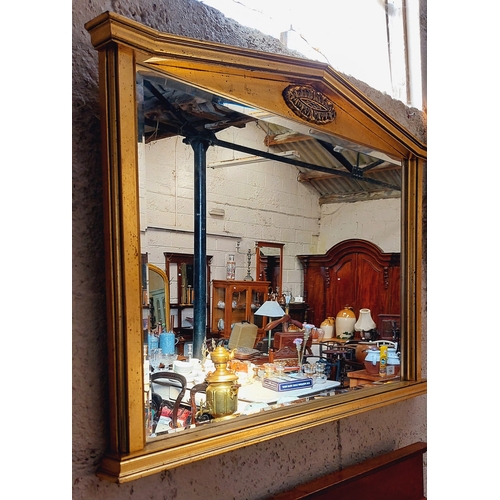 188 - Gilt Frame Bevelled Mirror - C. 101cm W x 71cm H