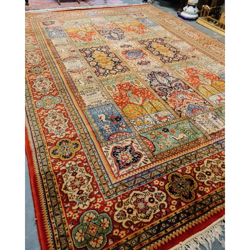 205 - Good Quality Red Floor Rug - C. 360cm x 255cm