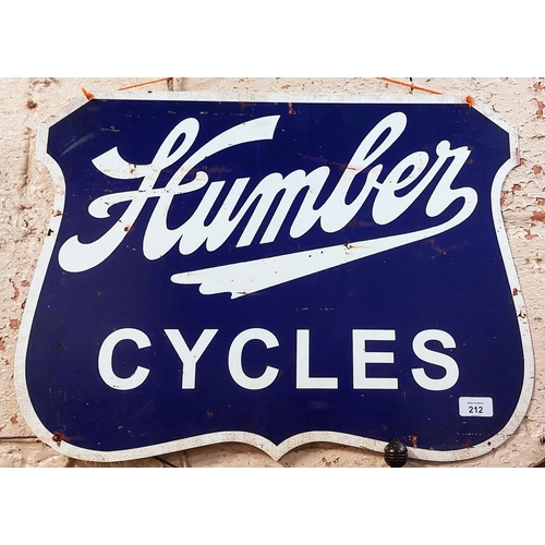 212 - Humber Cycles Tin Sign - C. 60cm x 45cm