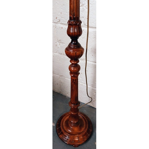 223 - Carved Mahogany Classical Style Standard Lamp