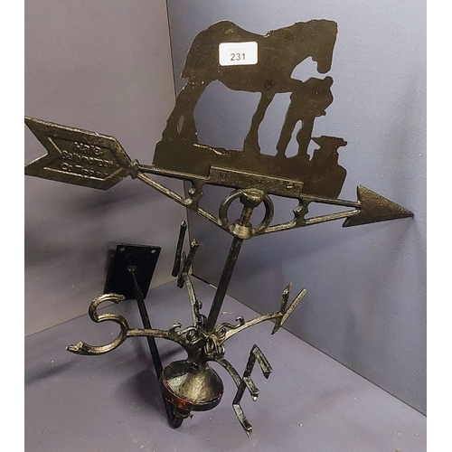 231 - Metal Weather Vane Depicting Farrier