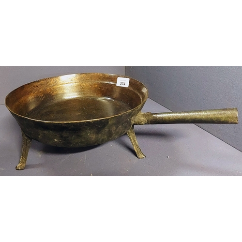 234 - 18th Century Bronze Skillet Pan