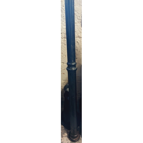 238 - Double Lantern Metal Pillar Light - C. 270cm H