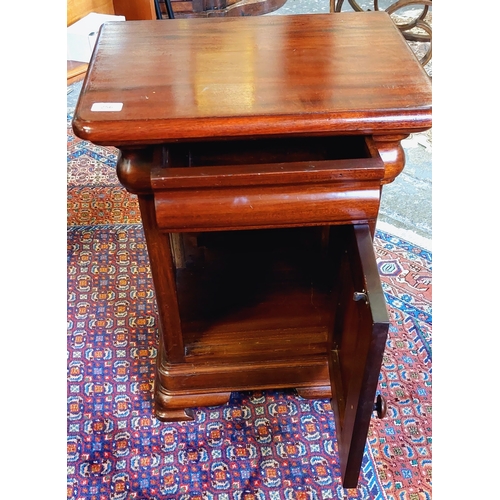 256 - Mahogany Locker with Drawer - C. 50cm W x 37cm D x 69cm H