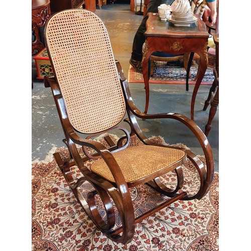 257 - Bentwood Bergere Seat and Back Rocking Chair