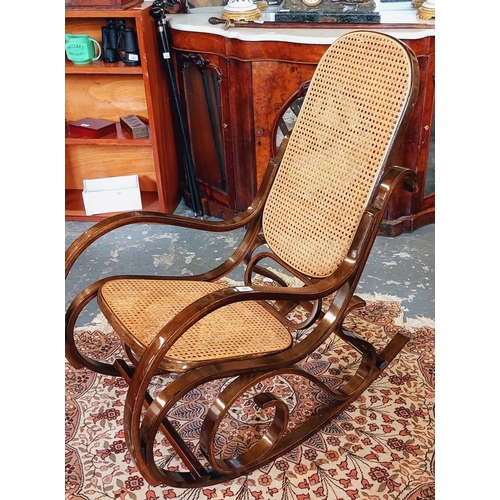 257 - Bentwood Bergere Seat and Back Rocking Chair