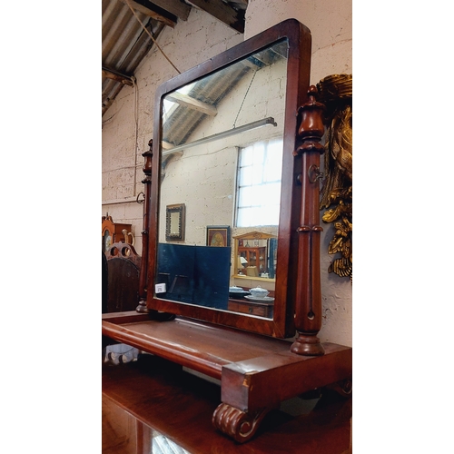 270 - Rosewood Veneer Crutch Mirror