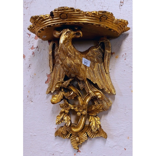 273 - Gilded Eagle Bracket Shelf - C. 40cm H x 34cm W