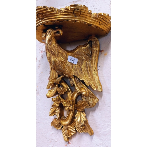 273 - Gilded Eagle Bracket Shelf - C. 40cm H x 34cm W