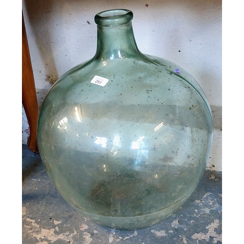 293 - Large Glass Bottle Terrarium - C. 54cm H